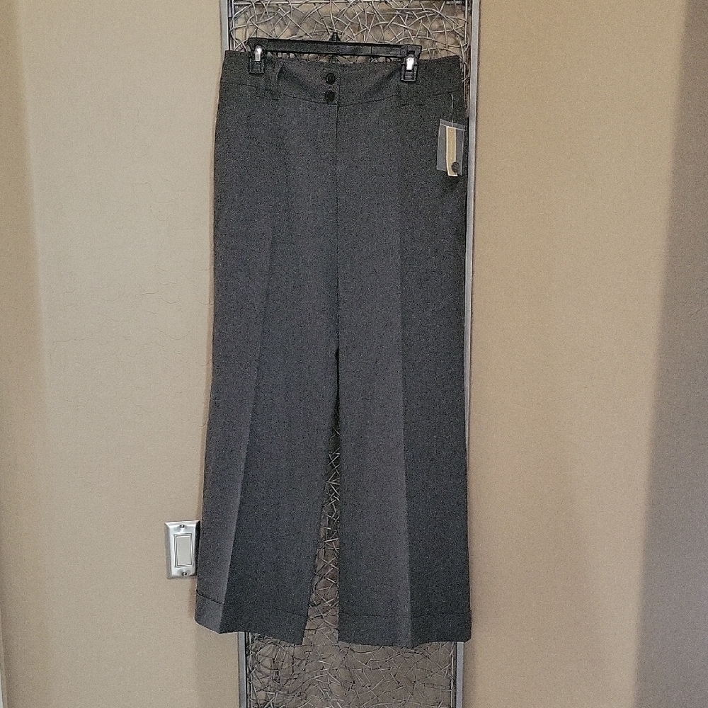 Michael Kors Dark Gray Low Rise Wide Leg Pants